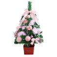thumbnail image 1 of Inches Mini Christmas Trees Artificial Tabletop Christmas Tree with Bowknot Deer Rabbit Cotton Hair Ball Feather Bell Snowflake Ornaments for Table Desk Home Decor, 1 of 5