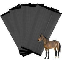 4Pcs Fly Boots for Horses, Breathable Plastic Mesh Design, Horse Supplies for Reduce Stomping, Hoof Damage & Leg Fatigue (Gray)