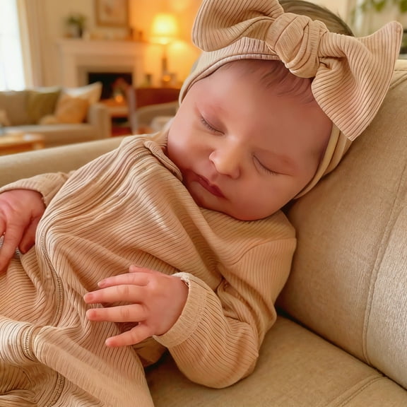 Adorable Reborn Baby Dolls, 19 inches Cloth Body Sleeping Realistic Baby Doll, Lifelike Newborn Real Life Baby Doll with Toy Accessories Gift for Kids Age 3