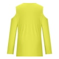 thumbnail image 5 of GigrtiJin Fall Womens Cold Shoulder Tops Scoop Neck Long Sleeve Solid Color Shirts Casual Loose Pullover Blouse, 5 of 5