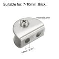 thumbnail image 3 of Uxcell Glass Shelf Bracket Stainless Steel Glass Clamp Half Round for 7-10mm 4Pcs, 3 of 3