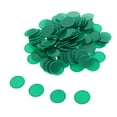 thumbnail image 4 of Set 100 pcs Chips Game Concave Edge Tokens Bingo Chips Green, 4 of 8