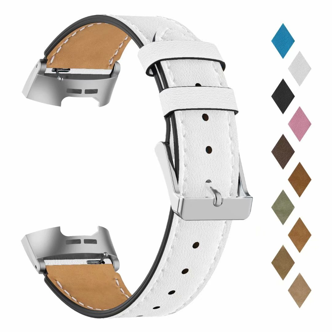 New NANW Bands Compatible with Fitbit Charge 3 Slim Genuine Leather Wristban.. 
