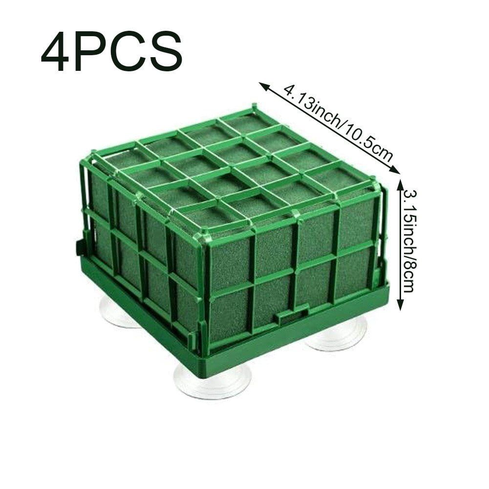Hzzsbu 4Pcs Floral Foam Blocks Floral Foam Cage for Flower Arranging Dry Florist Foam Bricks, Flower Arranging Foam for Wedding Party, Home Garden Decoration