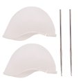 thumbnail image 3 of USHOBE 2Set Silicone Hair Coloring Caps White with Needle Tool for Easy Hair Dye Application, 3 of 8