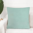 thumbnail image 2 of Unique Bargains 80/20 Viscose Velvet Soft Throw Pillowcases, Square 18" x 18", Spa, 2 of 6