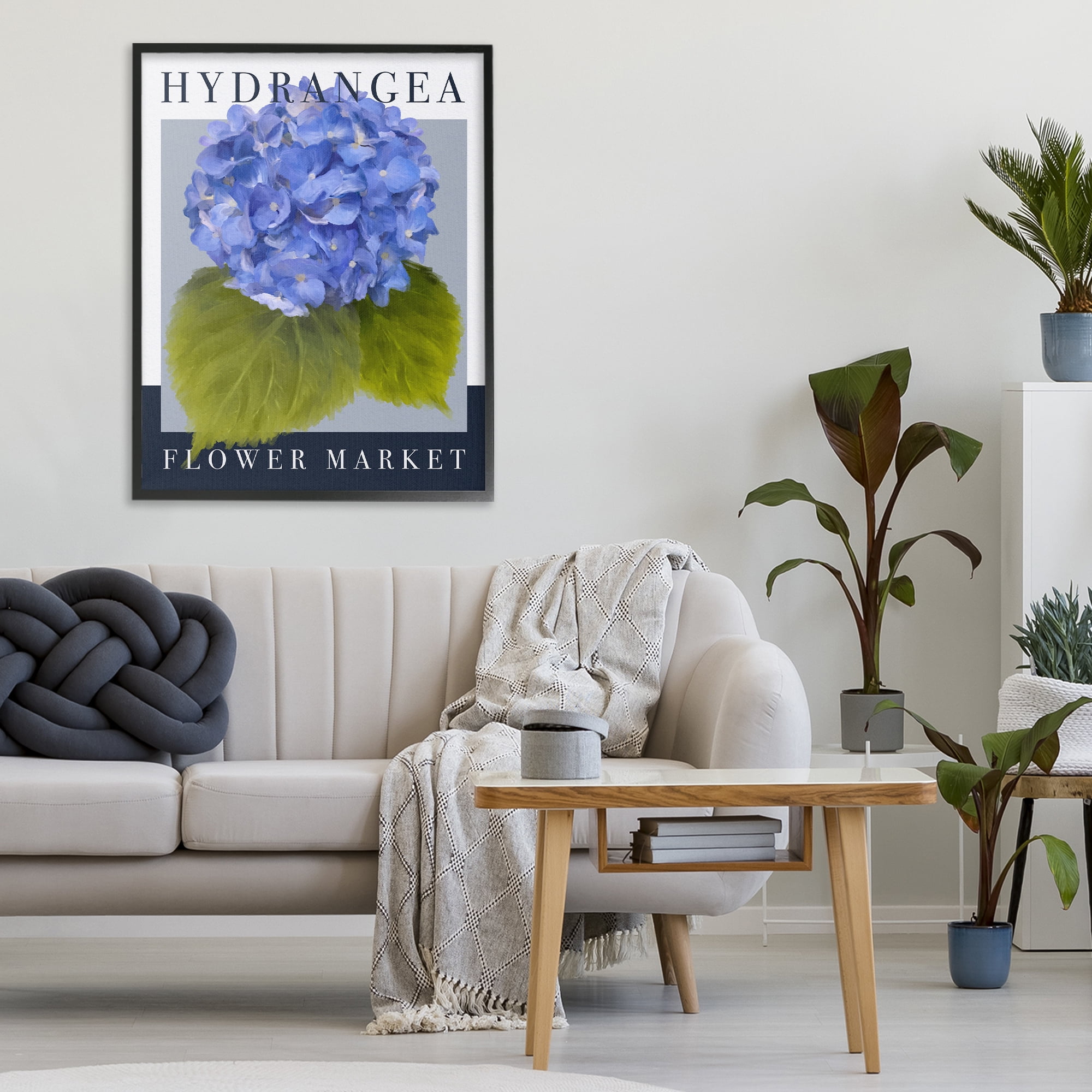 Stupell Industries Hydrangea Flower Market Black Framed Giclee Art, design by Jennifer Stith