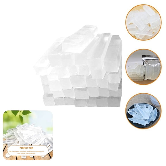 Glycerin Clear Soap Base Natural Vegetable Oil Melt and Pour Soap Base Bar for DIY Handmade Soap Making Raw Material for Essential Oil Soap Craft Supplies 250g