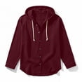 thumbnail image 4 of RXMEKW Solid Color Hooded Cardigan for Men with Button Front and Long Sleeves, 4 of 9