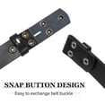 thumbnail image 2 of Mens Western Leather Belt Strap Without Buckle 1.5" Vintage Replacement Cowboy Leather Belt Strap with Snap on Buckle, 2 of 8