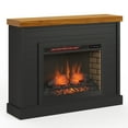 thumbnail image 5 of Bridgevine Home Washington 48" Fireplace with Poplar Solids and Okoume Veneers Mantel, Black & Whiskey Finish, 5 of 9
