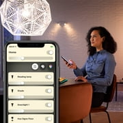 Philips Hue White Ambiance Filament ST19 Bluetooth LED Bulb, Black, 60-Watts