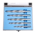 thumbnail image 2 of Accusize 5 Pc H.S.S. Spiral Flute Super Premium Car Reamer Set, 3/8", 1/2", 9/16'', 5/8", 3/4" to Fit 3/8" or 1/2'' Shank Chuck, Aluminum Case, 2 of 14
