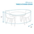 thumbnail image 2 of Patio Medium Waterproof Round Bar Table & Chair Cover - Outdoor Patio Table Chair Combo Washable - Heavy Duty Furniture 80 Inch Combo Cover, 2 of 6