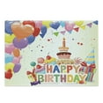 thumbnail image 1 of Birthday Cutting Board, Heart Shaped Funny Balloons Cupcakes Candies Presents and Party Hats Occasion, Decorative Tempered Glass Cutting and Serving Board, Large Size, Multicolor, by Ambesonne, 1 of 1