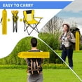 thumbnail image 4 of 2 PCS Folding Camping Chair with Cupholder and Carry Bag Regular Size Colorful Breathable Portable Lightweight Lawn Chair with Side Pocket for Fishing Hiking Beach Outdoor Activity, 4 of 6