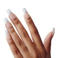 thumbnail image 2 of KISS Classy French Tip Press On Nails, Movin’, White, Long Square, 28 Count, 2 of 10