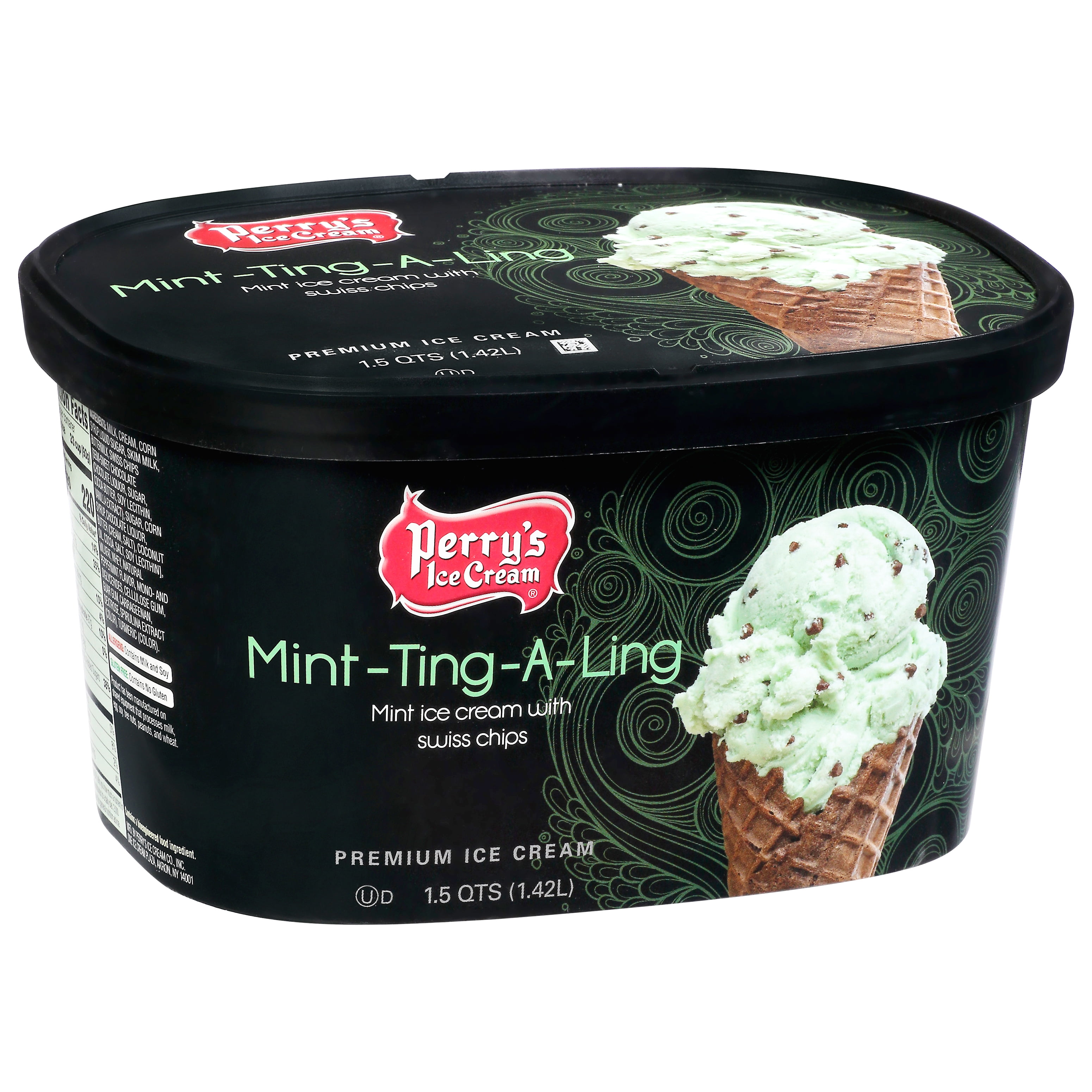 Perry's Mint Ting a Ling Ice Cream, 1.5 Quart