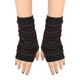 thumbnail image 2 of Unisex Fingerless Gloves with Thumb Hole Soft Thermal Wrist Warmers for Cool Weather, 2 of 8