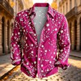 thumbnail image 5 of Fsmtpdam Mens Hawaiian Shirt Floral Button Down Collared Casual Long Sleeve Printed Boho Tops Vintage Relaxed Fit Lightweight Summer Beach Vacation Shirts, 5 of 5
