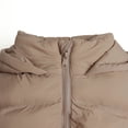 thumbnail image 4 of HILEELANG Girls Cropped Puffer Jacket, Hooded Short Winter Coat for Kids and Teens, Beige, 11-12Y, 4 of 8