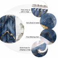 thumbnail image 6 of Navy Blue Marble Waterproof Fabric Shower Curtain, Modern Contemporary Art Waterproof Fabric Shower Curtain for Bathroom Curtains Bathtubs Hotel Washable Shower Curtains with 12 Hooks Small 36x72in, 6 of 8