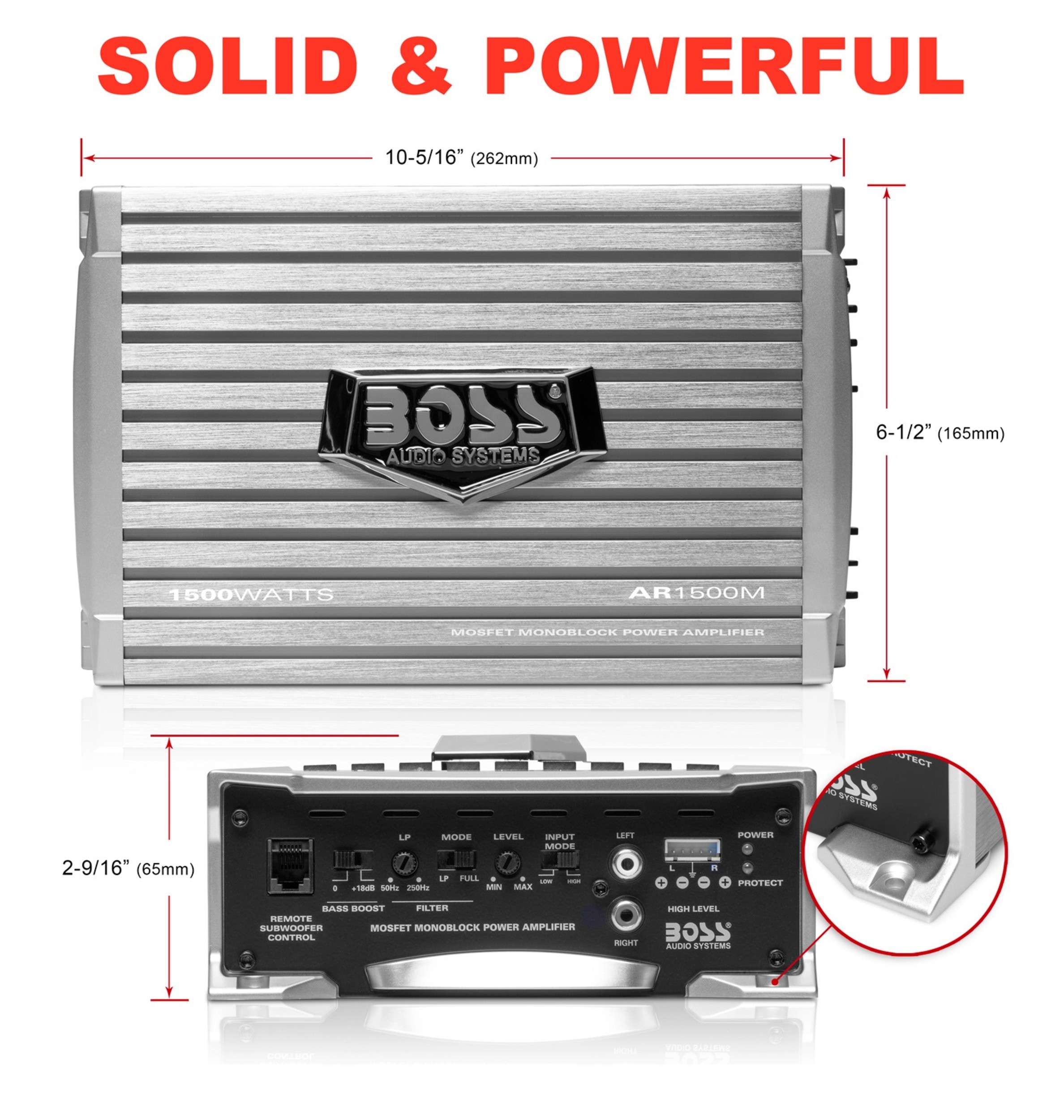 BOSS Audio Systems AR1500MK Car Audio subwoofer Amplifier, Gauge Wiring  Kit 1500 High Output, 2/4 Ohm Stable, Class AB, Monoblock, Mosfet Power  Supply, Remote Subwoofer Control, Stereo