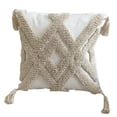 thumbnail image 2 of YAOMOBB Embroidered Pillowcase Stylish Pillowcase with Bohemian Tassel Design Thickened Embroidery Office Sofa Bedside, 2 of 7
