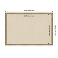 thumbnail image 5 of Kate and Laurel Framed Fabric Pinboard 38 x 26, Neutral Weave Printed Linen Classic Bulletin Board for Use as a Vision Board or Wall Organization, Woodgrain Stripe Mocha Frame, 5 of 8