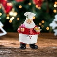 thumbnail image 6 of Kuntesetty Chef Santa Claus Statue Collectible Christmas Decor for Holiday Desk Cabinet Holding a Goblet, 6 of 8