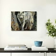 thumbnail image 4 of Acheng Wolf Wall Art Wolf Animal Pictures Wall Decor Wild Wolf Landscape Canvas Painting Modern Artwork Home Decoration for Bathroom Living Room Bedroom Office Framed 20x16inch, 4 of 6