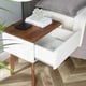 thumbnail image 4 of Mesa Auxiliar O Mesita De Noche Moderna De Mediados De Siglo Modway Render En Color Blanco Nogal, 15 X 19 X 21,5, 4 of 5
