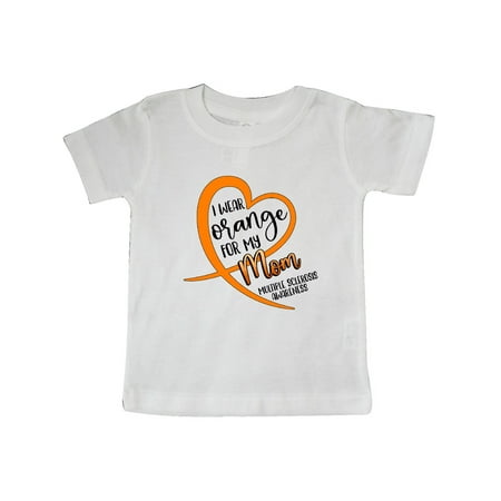 

Inktastic I Wear Orange for my Mom Multiple Sclerosis Awareness Gift Baby Boy or Baby Girl T-Shirt