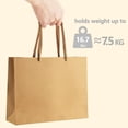 thumbnail image 4 of 16x6x12 Inch 6 count   Bags with Handles Matte Brown Paper Bags For Men's , Birthday Party Favors, Wedding, Shopping, Business, Father's Day, 4 of 6