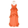 thumbnail image 6 of Taylonsss Womens Summer Dress Strappy Halter Tie Backless Solid Color Beach Casual Outfit, 6 of 7
