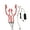 Red, variant on 4-in-1 LED Light Motorcycles Helmet Night Riding Signal Flashing Strip Bar