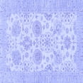 thumbnail image 1 of Ahgly Company Machine Washable Indoor Square Oriental Blue Traditional Area Rugs, 7' Square, 1 of 4