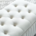 thumbnail image 7 of Tufted Beige Storage Bench with Smooth Velvet and Solid Wood - Offers Storage and Comfort in Bedroom, 7 of 7