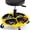 Yellow, variant on HarmonyStrings  Garage Shop Roller Seats, Adjustable Pneumatic Rolling Creeper Stool W/Tool Storage Tray & 4 Universal Wheels, Padded Mechanic Stool Repair Shop Stool Garage Rolling Stool-Red