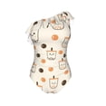 thumbnail image 4 of Yiaed Milk Tea Print Women One Piece Swimsuits Tummy Control One Shoulder Bathing Suits Pattern Ruffle Swimwear-X-Large, 4 of 8