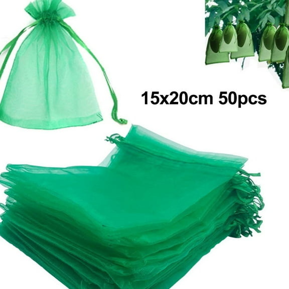 Garden Plant Fruit Protect Drawstring Net Bag Mesh Against Pest Bird