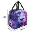 thumbnail image 3 of Fotbe Cool Lion Head Bolsa Térmica con Estampado y Forro de Aluminio Grueso Bolsa de Almuerzo con Bolsillo Frontal para Hombres y Mujeres, Ideal para Trabajo, Escuela, 3 of 8