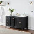 thumbnail image 3 of Altair 542060S-Aw-Nm Hadiya 60" Free Standing Single Basin Vanity Set - Black Oak, 3 of 8