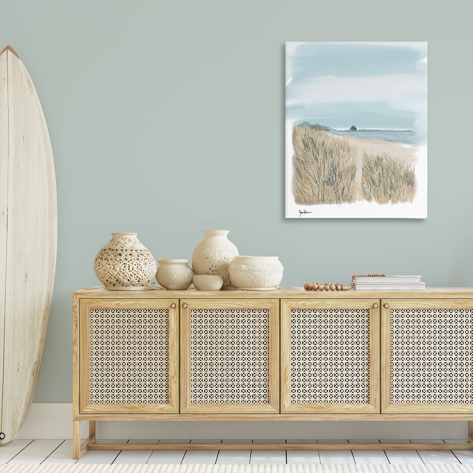 Stupell Industries Path To Calm Beach Landscape & Nature Painting Wrapped Canvas Art Print Wall Art, 30 x 40