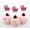Pink & Silver Glitter, variant on Darling Souvenir, Baby Pram Baby Shower Cupcake Toppers, Dessert Decorations - Pack Of 20