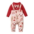 thumbnail image 7 of GRNSHTS Newborn Infant Baby Boys Christmas Gentleman Clothes Santa Elk Print Long Sleeve Bow Tie Romper Jumpsuit One-Piece Xmas Playsuit 3-6 Months, 7 of 7