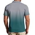 thumbnail image 6 of Sorvello Polo Shirts for Men Short Sleeve Button Down Collar Gradient Shirts Moisture-Wicking Athletic Men's Golf Polo Shirt Green S, 6 of 7