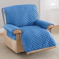 thumbnail image 2 of Reversible Quilted Furniture Cover Dark Blue/Light Jumbo Recliner, 2 of 4