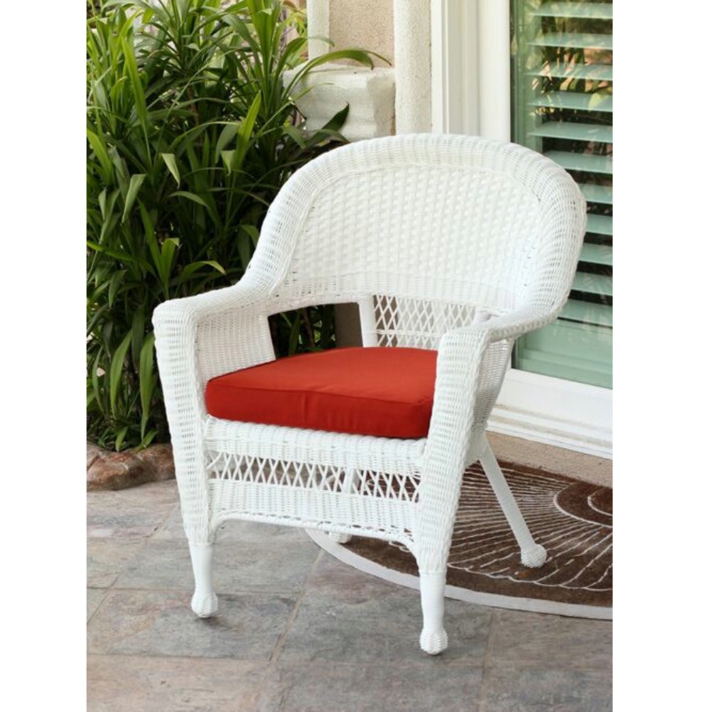 white vinyl wicker chairs