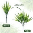 thumbnail image 6 of Lyacmy 24Pcs Artificial Flowers for Outdoor Cemetery Flower, Boston Ferns Faux Plants Outdoor Decor, UV Resistant Fake Ferns Shrubs Home Gardens Patio Yards, 6 of 7